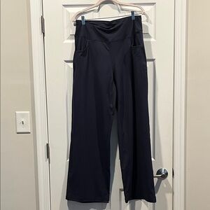 Esoft Navy Blue Wide-Leg Women's Athleisure Comfortable and stylish Pants